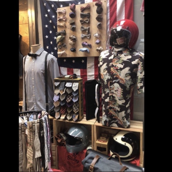 ZB Savoy Tan Cream Chambray Pinstripe Bow Tie - Picture 7 of 8